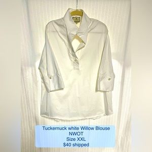 NWOT Tuckernuck Willow Blouse in white, size XXL